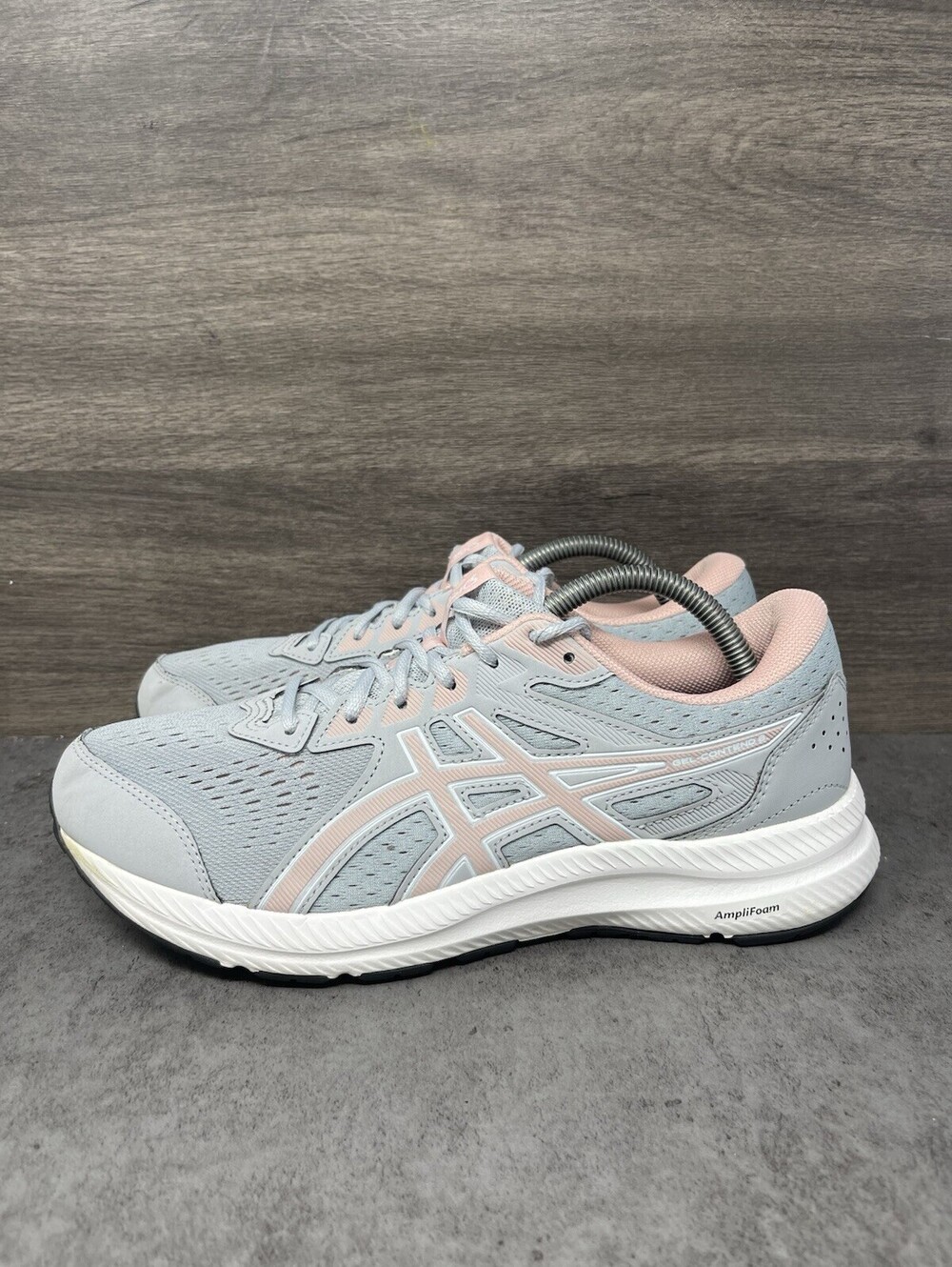 ASICS Gel Contend 8 Womens Size 10 Wide Gray Pink Running Shoes 1012B319